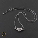 گردنبند نقره زنانه طرح پروانه ظریف