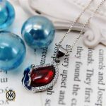 گردنبند نقره زنانه مینای کاری و خوش رنگ