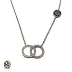 گردنبند نقره زنانه پر نگین طرح نالسا