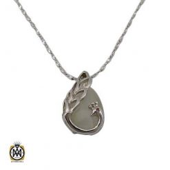 گردنبند چشم گربه اصل زنانه طرح طاووس (3) گردنبند چشم گربه اصل زنانه طرح طاووس