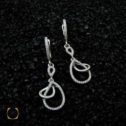 گوشواره نقره زنانه طرح ساناشیت (2) گوشواره نقره زنانه طرح ساناشیت