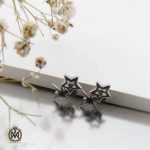 گوشواره نقره زنانه طرح ستاره (2) گوشواره نقره زنانه طرح ستاره