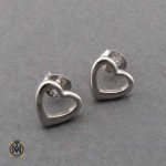 گوشواره نقره زنانه طرح قلب
