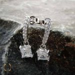 گوشواره نقره زنانه طرح پارمین (2) گوشواره نقره زنانه طرح پارمین