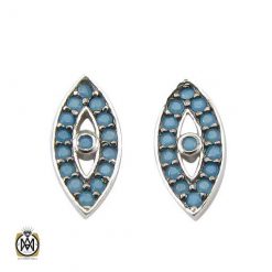 گوشواره نقره زنانه میکرو طرح چشم زخم (2) گوشواره نقره زنانه میکرو طرح چشم زخم