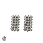 گوشواره نقره زنانه پر نگین طرح دینا