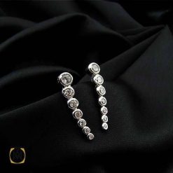 گوشواره نقره مدل لاله گوشی طرح ترانه (2) گوشواره نقره مدل لاله گوشی طرح ترانه