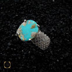 انگشتر فیروزه نیشابوری زنانه طرح اریکا (2) انگشتر فیروزه نیشابوری زنانه طرح اریکا