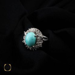انگشتر فیروزه نیشابوری زنانه طرح افسانه (3) انگشتر فیروزه نیشابوری زنانه طرح افسانه