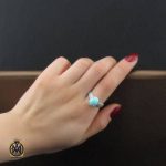 انگشتر فیروزه نیشابوری زنانه طرح سپیده