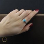 انگشتر فیروزه نیشابوری زنانه طرح شکوفه (2) انگشتر فیروزه نیشابوری زنانه طرح شکوفه