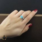 انگشتر فیروزه نیشابوری زنانه طرح فرناز