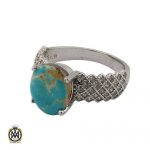 انگشتر فیروزه نیشابوری زنانه طرح فرناز