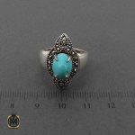 انگشتر فیروزه نیشابوری و مارکازیت زنانه طرح نگاه (1) انگشتر فیروزه نیشابوری و مارکازیت زنانه طرح نگاه