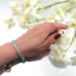 دستبند توپاز آبی زنانه اصل و معدنی طرح آدرینا
