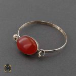 دستبند عقیق قرمز خوش رنگ دست ساز اسپرت