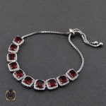 دستبند نقره جدید و جواهر با قفل آسانسوری