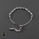 دستبند نقره دخترانه با نگین اصل و معدنی