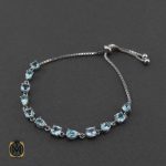 دستبند نگین سنگ اصل و معدنی دخترانه (2) دستبند نگین سنگ اصل و معدنی دخترانه