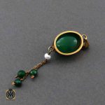 مدال عقیق سبز نقره دخترانه (1) مدال عقیق سبز نقره دخترانه