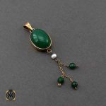 مدال عقیق سبز نقره دخترانه (2) مدال عقیق سبز نقره دخترانه