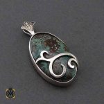 مدال فیروزه نشابوری مرغوب و درشت زنانه طرح ارکیده