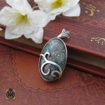 گردن آویز فیروزه اصل و مرغوب جواهرمال