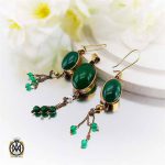 نیم ست عقیق سبز جید مروارید زنانه طرح طراوت نیم ست عقیق سبز جید مروارید زنانه طرح طراوت