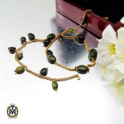 گردنبند تومالین زنانه طرح هيوا (2) گردنبند تومالین زنانه طرح هيوا