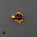 گردنبند عقیق سرخ دخترانه مجلسی جواهرمال (1) مدال عقیق قرمز اصل و معدنی طرح شادان