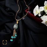گردنبند فیروزه نیشابوری و آمتیست طرح گلاره (1) گردنبند فیروزه نیشابوری و آمتیست طرح گلاره