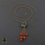 گردنبند فیروزه نیشابوری و مرجان طرح مهسان (2) گردنبند فیروزه نیشابوری و مرجان طرح مهسان