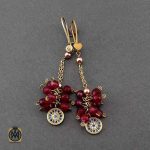 گوشواره جید قرمز طرح یلدا