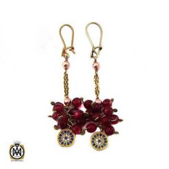 گوشواره جید قرمز طرح یلدا (3) گوشواره جید قرمز طرح یلدا