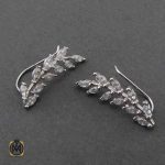 گوشواره نقره زنانه لاله گوشی زنانه طرح گندم (3) گوشواره نقره زنانه لاله گوشی زنانه طرح گندم