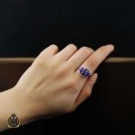 انگشتر نقره با نگین اصل و نقره (1) انگشتر نقره با نگین اصل و نقره