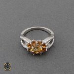 انگشتر نقره با نگین سیترین