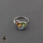 انگشتر نقره با نگین های متنوع (2) انگشتر نقره با نگین های متنوع