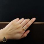 انگشتر نقره زنانه با نگین زرد