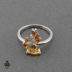 انگشتر نقره زنانه با نگین زرد