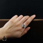 انگشتر چندنگین نقره با نگین های متنوع