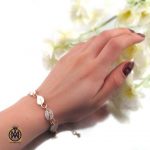 دستبند Abella زنانه استیل طرح برگ (2) دستبند Abella زنانه استیل طرح برگ