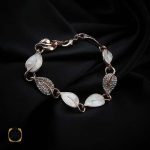 دستبند Abella زنانه استیل طرح برگ (3) دستبند Abella زنانه استیل طرح برگ
