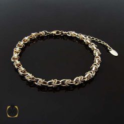 دستبند ژوپینگ زنانه استیل طرح گلامور (3) دستبند ژوپینگ زنانه استیل طرح گلامور