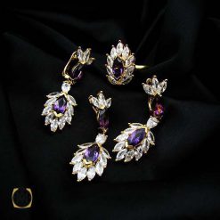 سرویس آمتیست زنانه خوش رنگ طرح سامانتا (2) سرویس آمتیست زنانه خوش رنگ طرح سامانتا