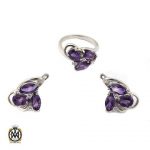 سرویس آمتیست زنانه خوش رنگ طرح نهال