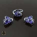 سرویس آمتیست زنانه خوش رنگ طرح نهال