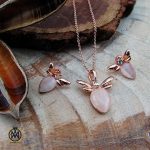 سرویس استیل چشم گربه زنانه طرح سابین