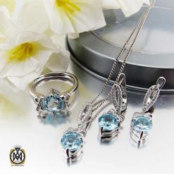 سرویس توپاز آبی خوش رنگ طرح آنیسا (1) سرویس توپاز آبی خوش رنگ طرح آنیسا