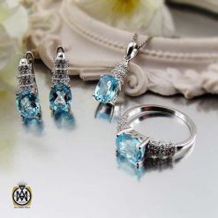 سرویس توپاز آبی خوش رنگ طرح دلارام (2) سرویس توپاز آبی خوش رنگ طرح دلارام